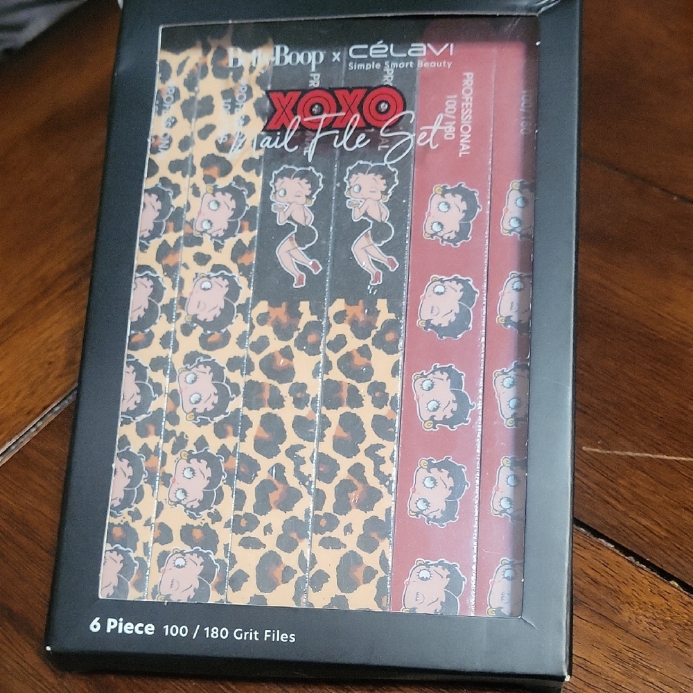 Leopard & Red Nail File Set - 6 Piece